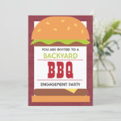 Garten- BBQ-Verlobungsfeier Einladung (Stehend Vorderseite)