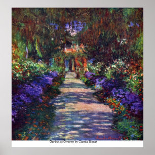 Garten bei Giverny durch Claude Monet Poster