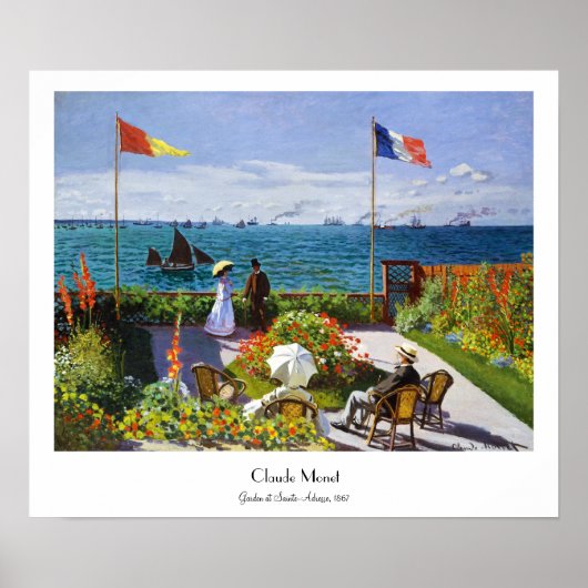 Garten bei Sainte-Adresse, 1867 Claude Monet Poster (Vorne)