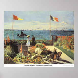 Garten bei Sainte Adresse durch Claude Monet Poster