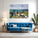 Garten bei Sainte-Adresse, Monet Poster<br><div class="desc">Monet verbrachte den Sommer 1867 mit seiner Familie in Sainte-Adresse,  einem Badeort in der Nähe von Le Havre. Dort malte er diese lebhafte,  sonnenbeleuchtete Szene zeitgenössischer Freizeit,  indem er seinen Vater (in einem Panamahut gezeigt) und andere Verwandte als Modelle einnannte.</div>