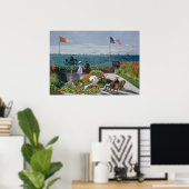 Garten bei Sainte-Adresse von Claude Monet Poster (Heimbüro)