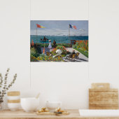 Garten bei Sainte-Adresse von Claude Monet Poster (Küche)