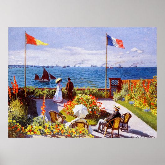 Garten bei Sainte-Adresse von Claude Monet Poster (Vorne)