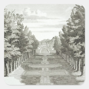 Gärten bei Tshehar-Bagh, Isfahan, from Voyages DU Quadratischer Aufkleber