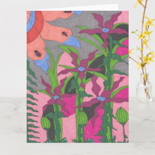 Garten bei Twilight Karte (Gelbe Blume)