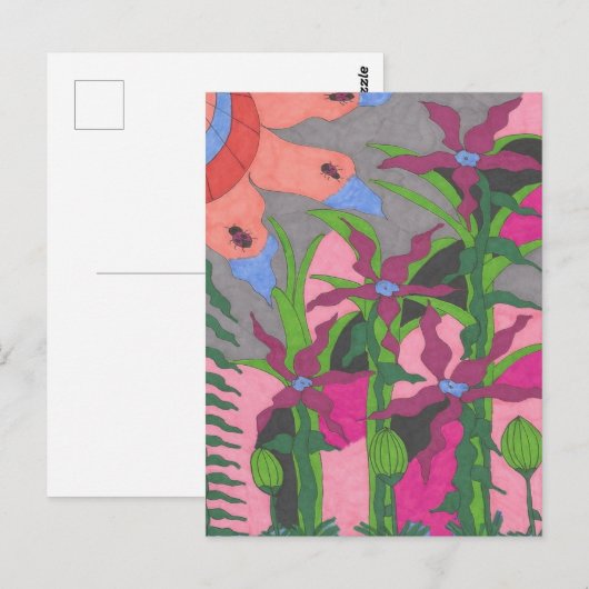 Garten bei Twilight Postkarte (Vorne/Hinten)