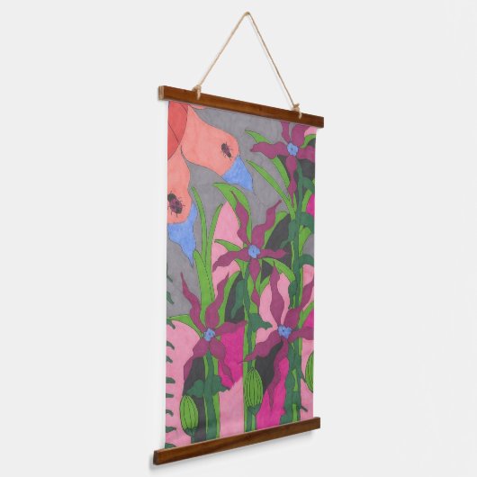 Garten bei Twilight Wandteppich Mit Holzrahmen (Gewinkelt)