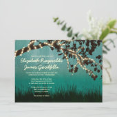 Garten beleuchtet Hochzeits-Einladungen Einladung (Stehend Vorderseite)