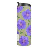 Garten-blaue Blume botanisch irgendein Name Thermosbecher (Nach rechts gedreht)