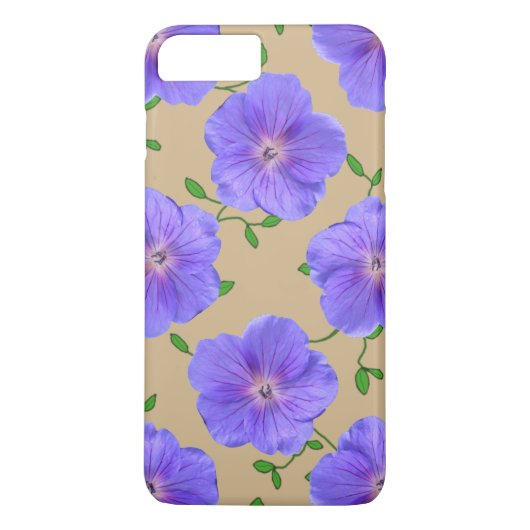 Garten-blaue Pelargonie-Blume auf irgendeiner Case-Mate iPhone Hülle (Rückseite)