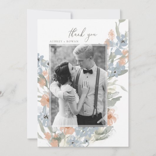 Garten Blüh Dankeskarte (Vorderseite)