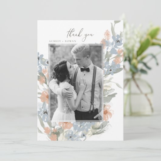 Garten Blüh Dankeskarte (Stehend Vorderseite)