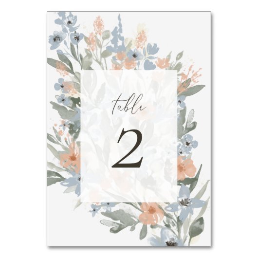 Garten Blühend Tischnummer (Vorderseite)