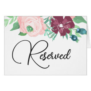 Garten blühende Blume. Schild "Floral Reserviert"