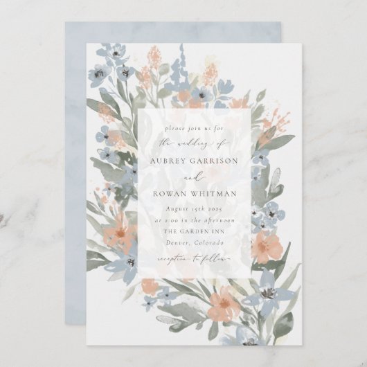 Garten Blüht Einladung (Vorne/Hinten)