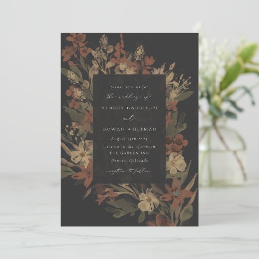 Garten Blüht Einladung (Stehend Vorderseite)