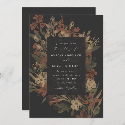 Garten Blüht Einladung (Vorne/Hinten)