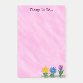 Garten Blume Dinge zu tun rosa Post It Note Pads Post-it Klebezettel (Vorderseite)