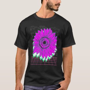 Garten Blumen Blüte Botanik 90er Vaporwave Sonnenb T-Shirt