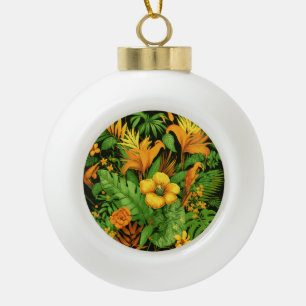 Garten Blumen Blüten Pflanze Grün Natur Keramik Kugel-Ornament