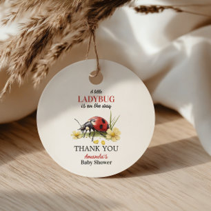 Garten Blumen-Daisy Little Ladybug Baby Shower Geschenkanhänger