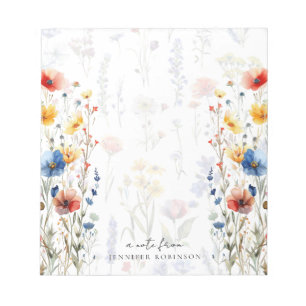 Garten Blumen Frühling Sommer Wildblumen Name Notizblock