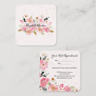 Garten Blumen Haar Stylist Salon Make-up Terminkarte