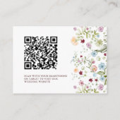 Garten-Blumen-Hochzeits-QR-Code-Details Begleitkarte (Rückseite)