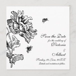 Garten Blumen Hochzeitseinladung Save The Date