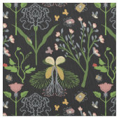 Garten-Blumen, Schmetterlinge, Heuschrecke, Stoff (Nahaufnahme)