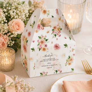 Garten Blumenblüten | Danke für die Hochzeit Geschenkschachtel