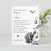 Garten-Blumenhochzeits-Einladung Einladung (Stehend Vorderseite)