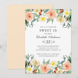 Garten Blumensüß 16. Blume Blush 16. Einladung