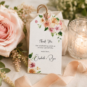 Garten Blumenwiese Sommerhochzeit Danke Geschenkanhänger