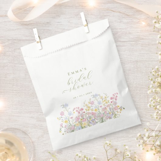 Garten Boho Wildblumen Brautparty Geschenktütchen (Ausgeschnitten)