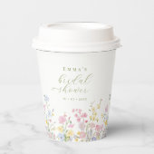 Garten Boho Wildblumen Brautparty Pappbecher (Vorderseite)