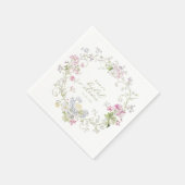 Garten Boho Wildblumen Brautparty Serviette (Ecke)