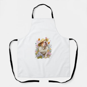 Garten Bulldogge � Floral Lustiger Hund Schürze