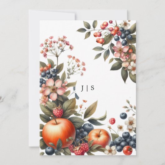 Garten bunter Sommer Einladung (Rückseite)