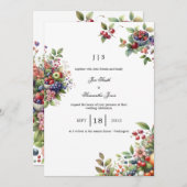 Garten bunter Sommer Einladung (Vorne/Hinten)