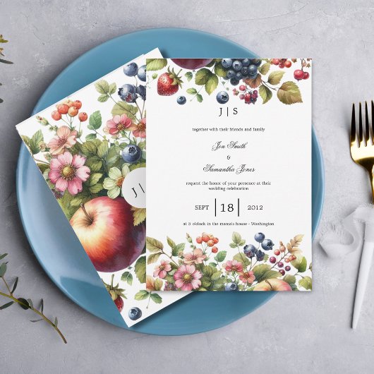 Garten bunter Sommer Einladung