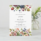 Garten bunter Sommer Einladung (Stehend Vorderseite)