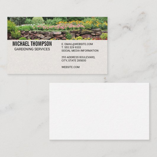 Garten | Bushs und Blume Visitenkarte (Vorne/Hinten)