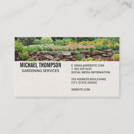Garten | Bushs und Blume Visitenkarte (Vorderseite)