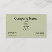 Garten-Center u. Landschaftsgestaltung der Visitenkarte (Rückseite)