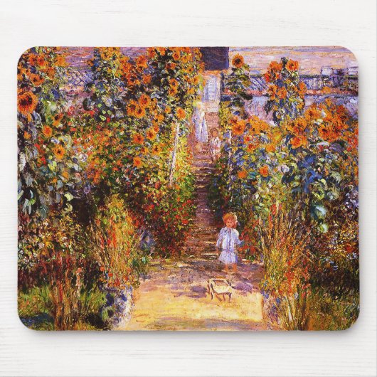 Garten Claudes Monet-Monets bei Vétheuil Mousepad (Vorne)