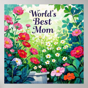 Garten der Blume - Die beste Mama der Welt Poster