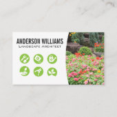 Garten der Blume | Landscaping-Symbole Visitenkarte (Vorderseite)