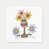 Garten der Blume Papier Napkins Serviette (Vorderseite)